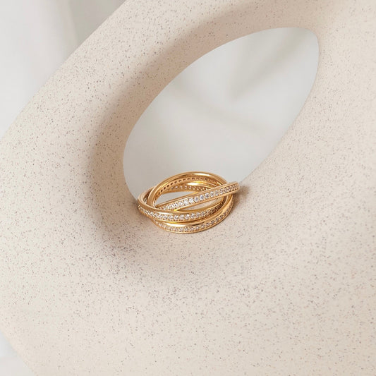 Tasha triple ring - gold plated